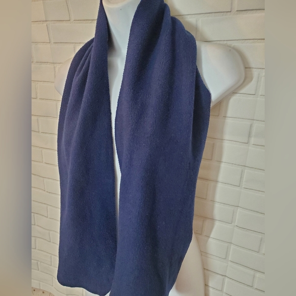 Navy Blue Fleece Scarf - Picture 2 of 7